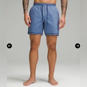 lululemon athletica Hybrid Pool Shorts 7”- Oasis Blue Size XL